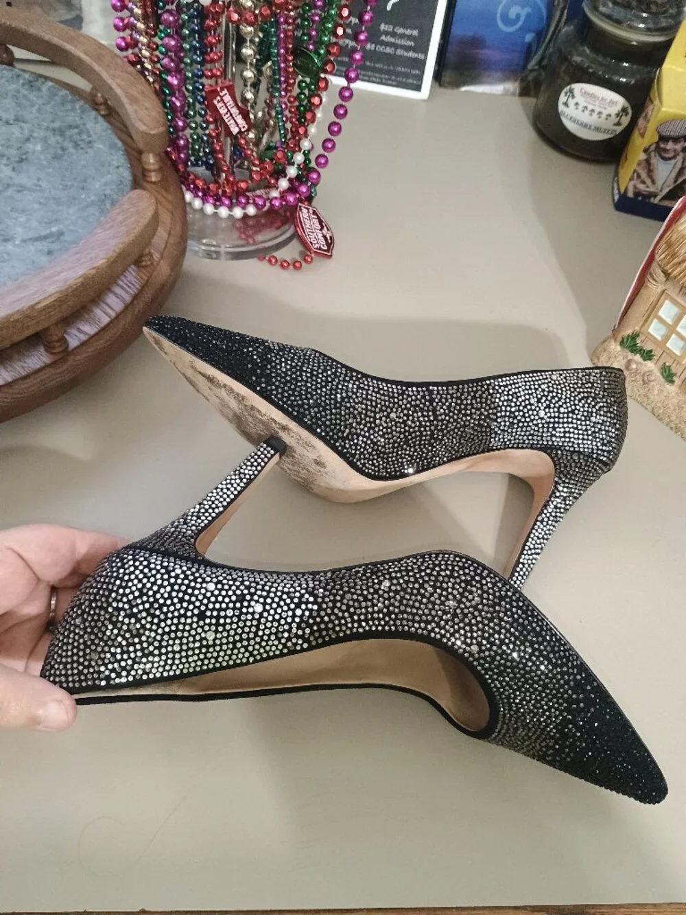 Antonio Melani MCBETH Rhinestone Ombre Heels Size 10M